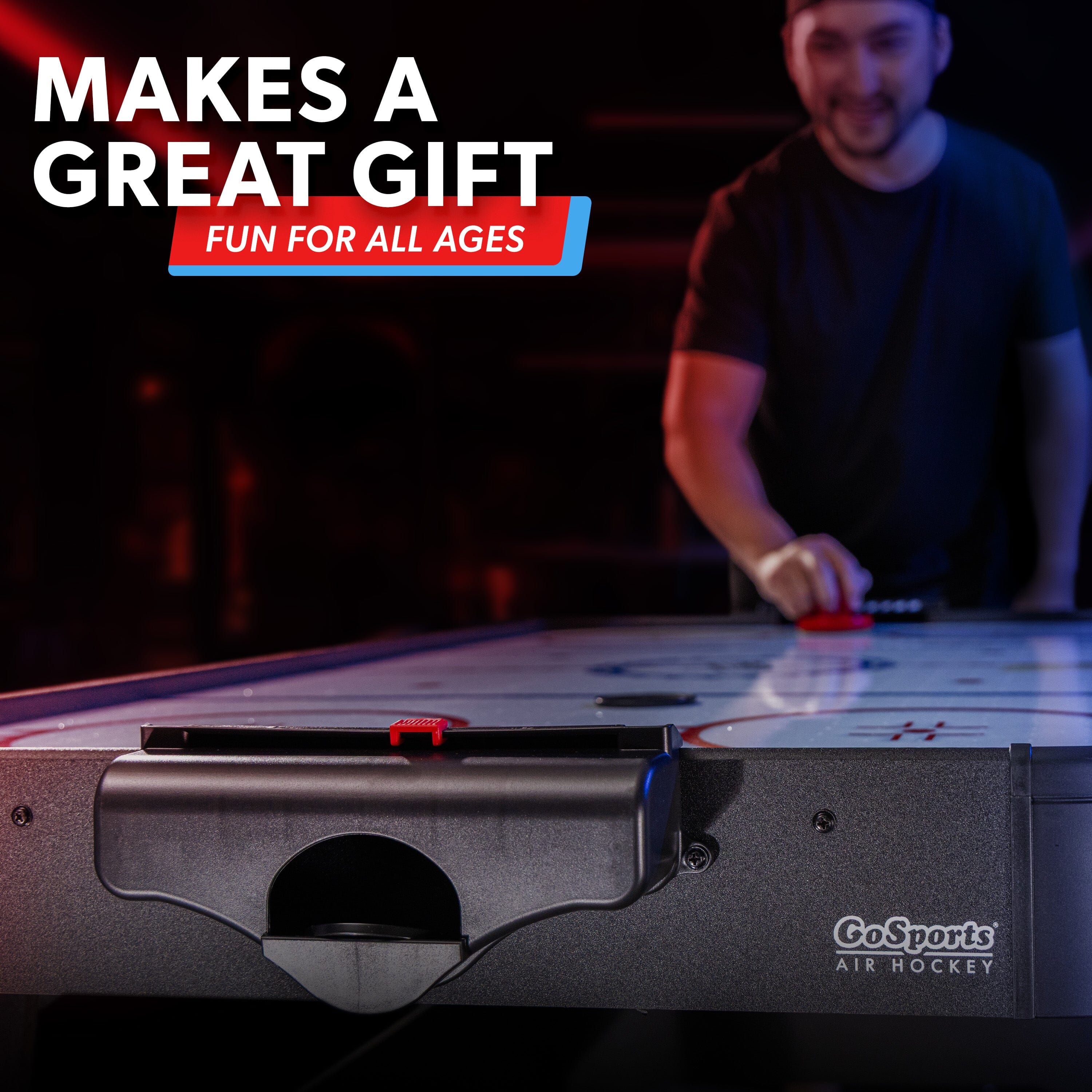 GoSports 54 Inch Air Hockey Arcade Table for Kids & Adults - Oak or Black