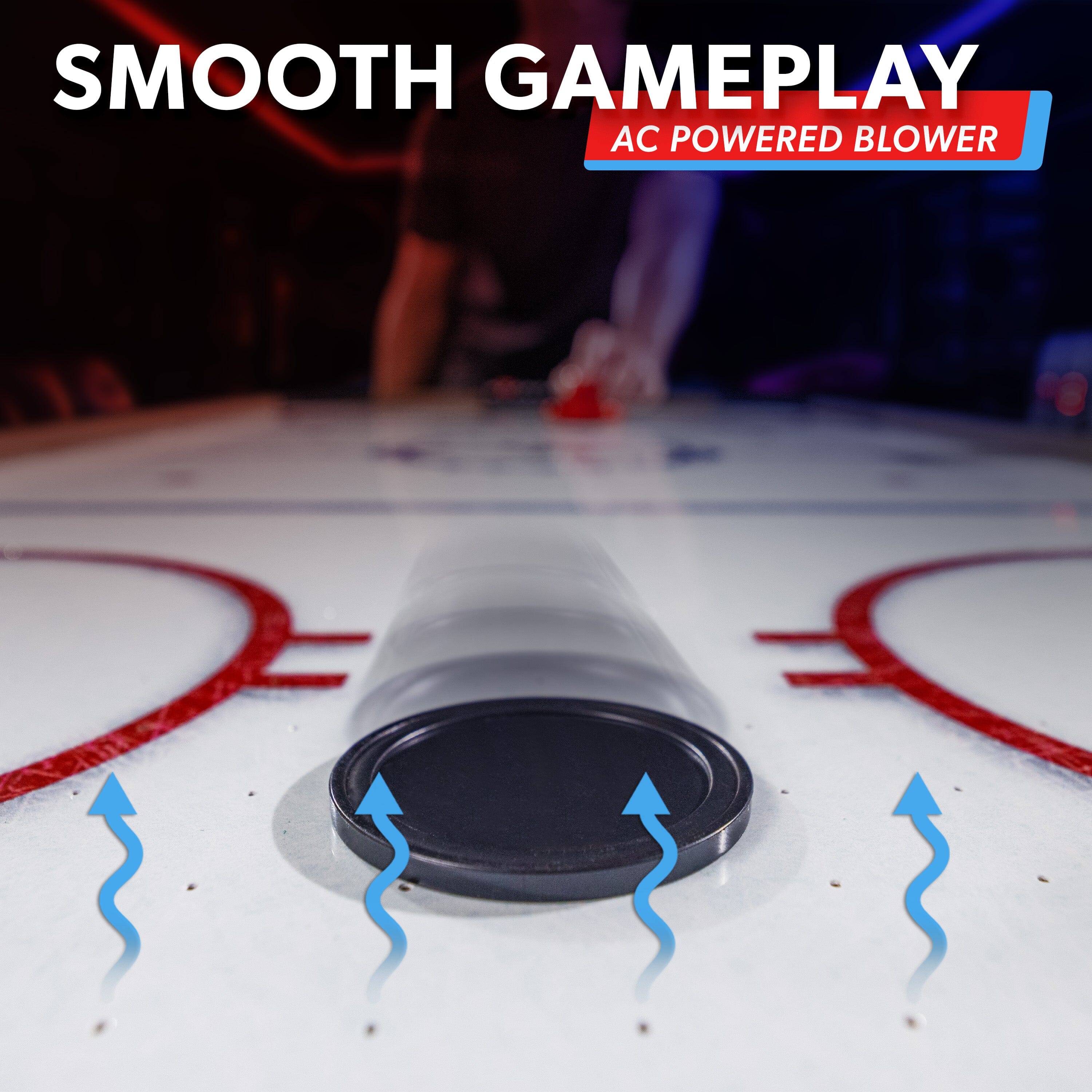 GoSports 54 Inch Air Hockey Arcade Table for Kids & Adults - Oak or Black