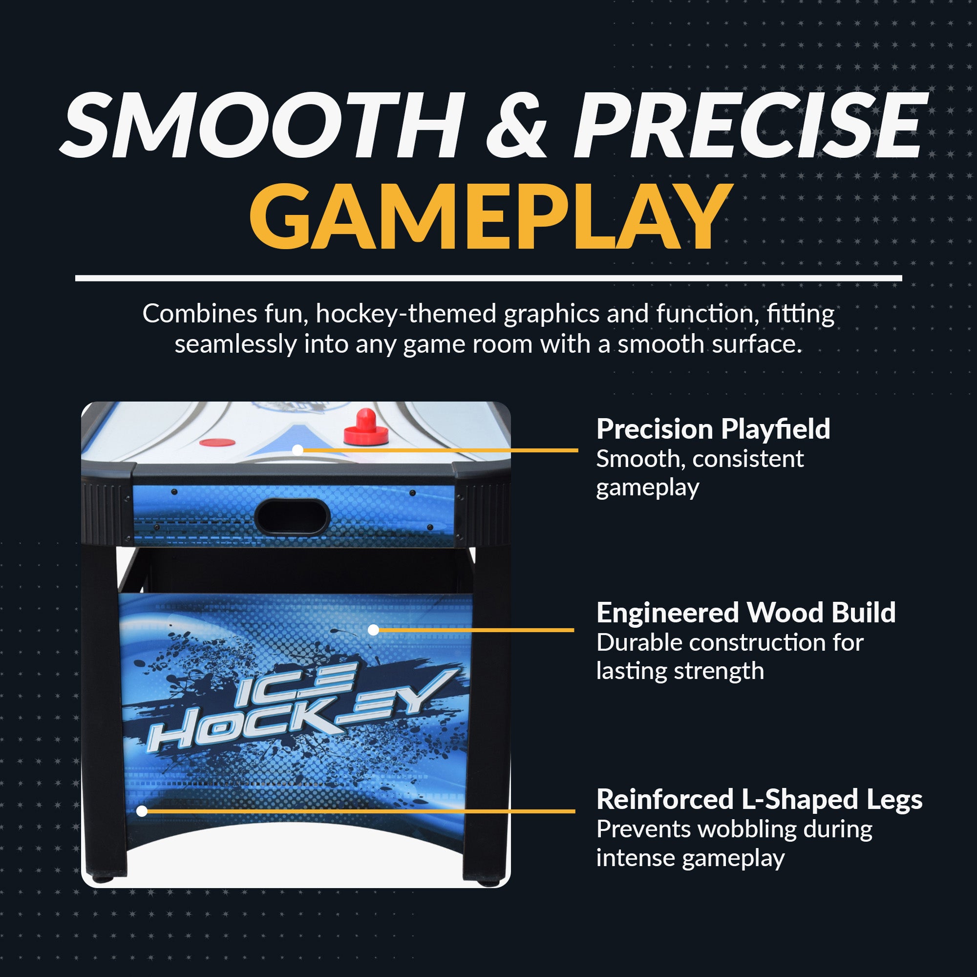 Face-Off 60” Air Hockey Table with LED Scoring