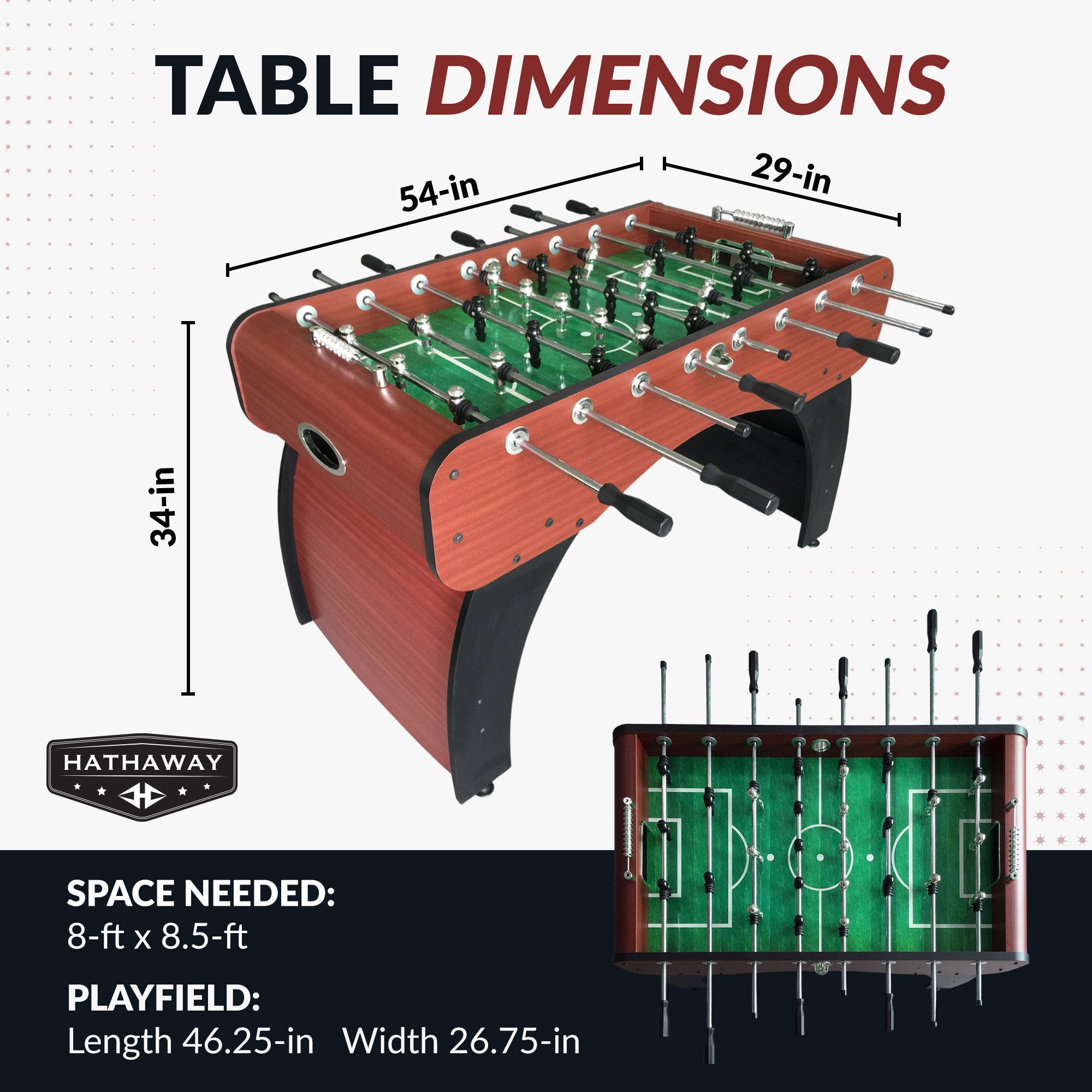 Metropolitan 54” Foosball Table