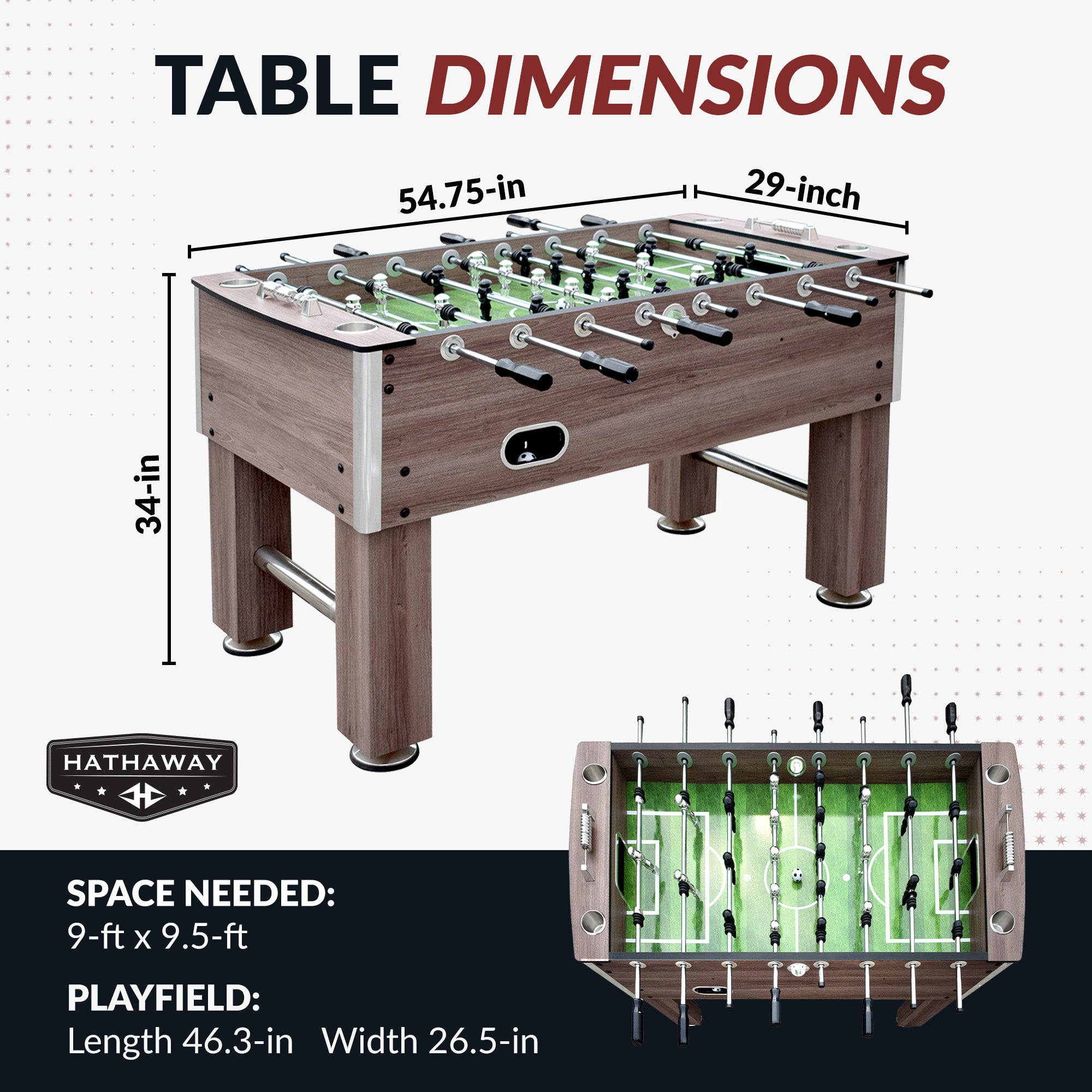 Driftwood 56" Foosball Table