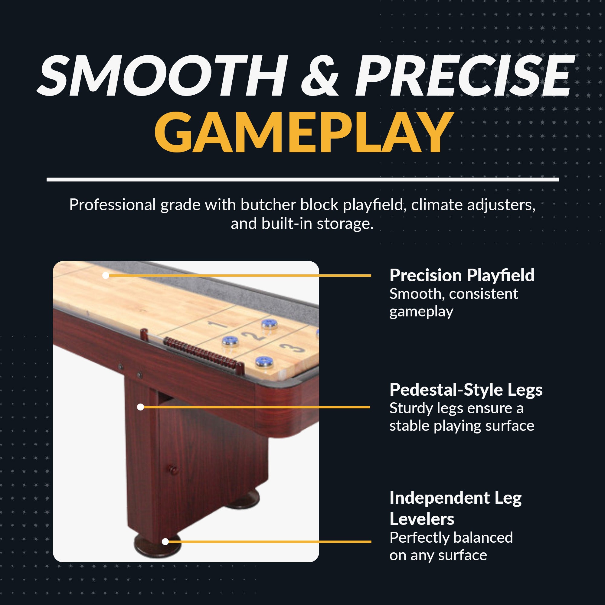 Challenger 12 ft Shuffleboard Table โ Dark Cherry Finish
