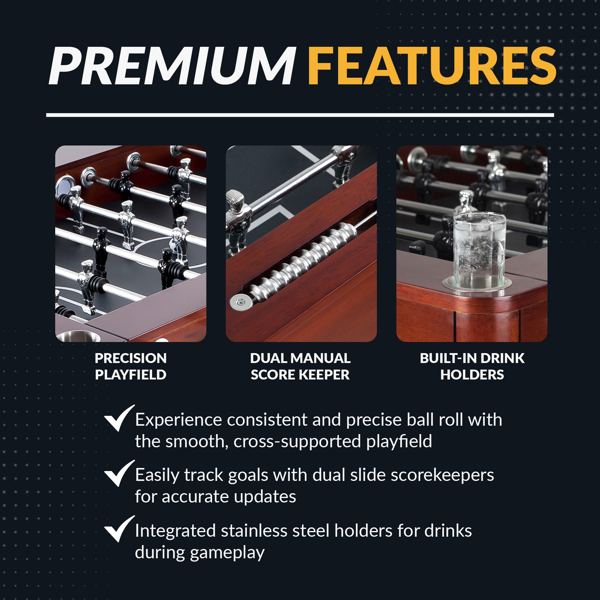 Millennium 55” Foosball Table – Mahogany Finish