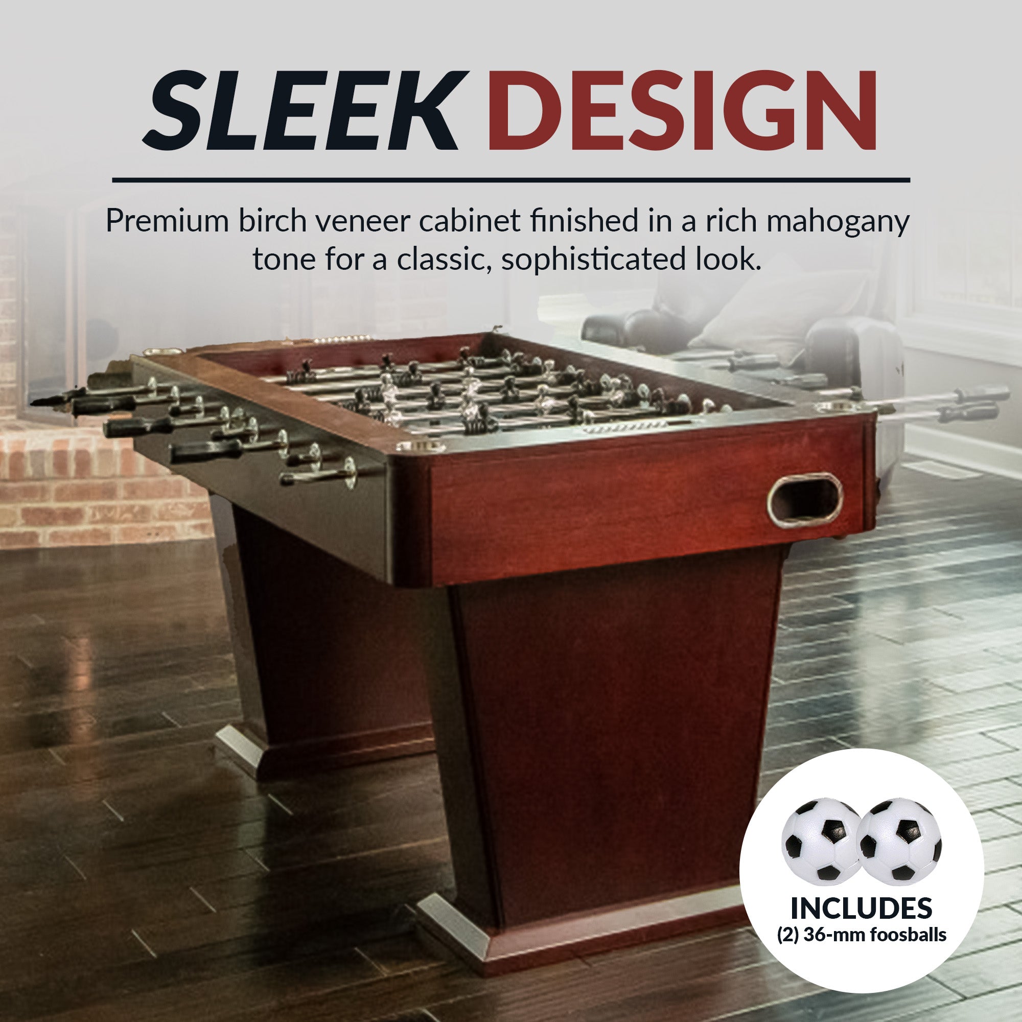 Millennium 55” Foosball Table – Mahogany Finish