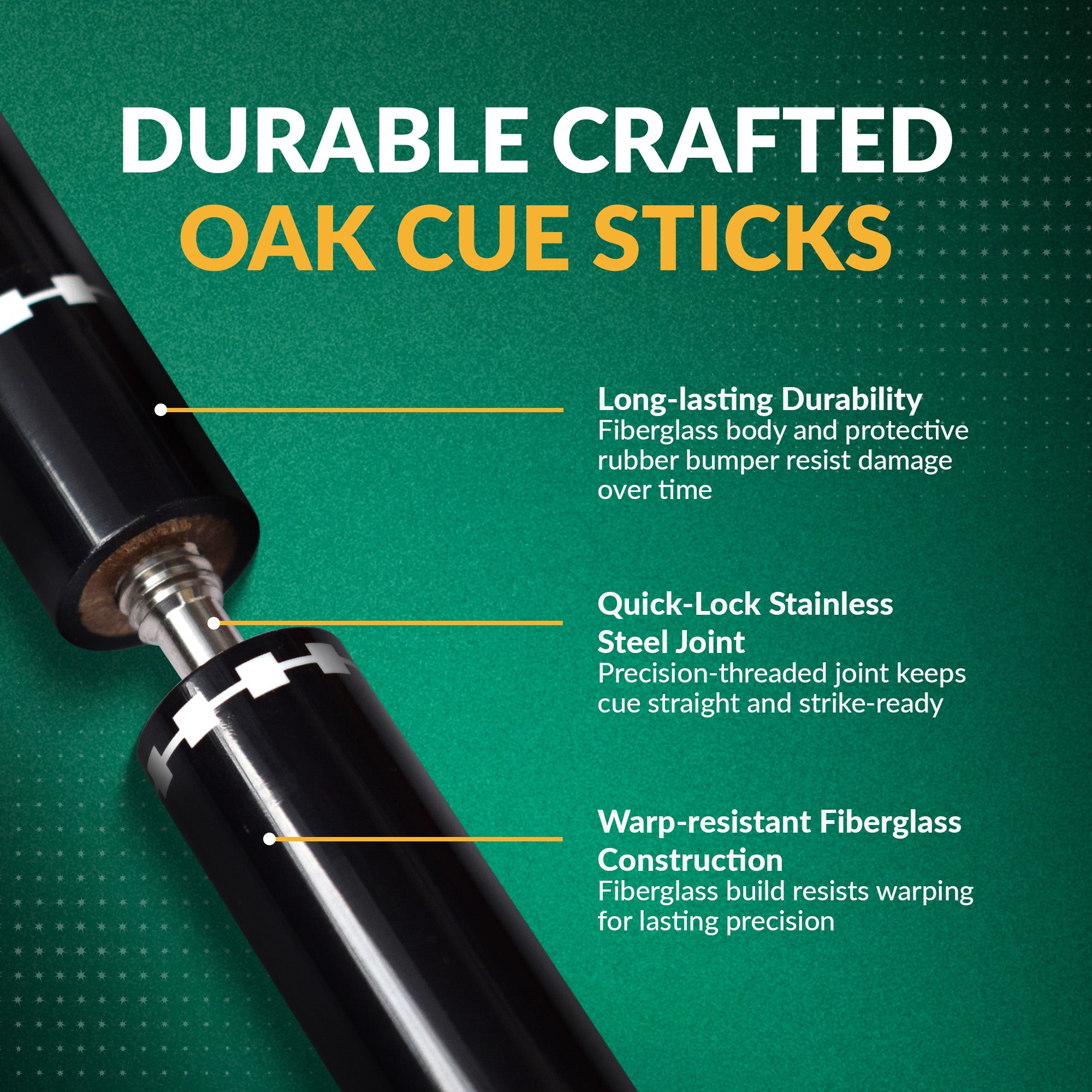 Conquest 58-in Cue Stick - Fiberglass