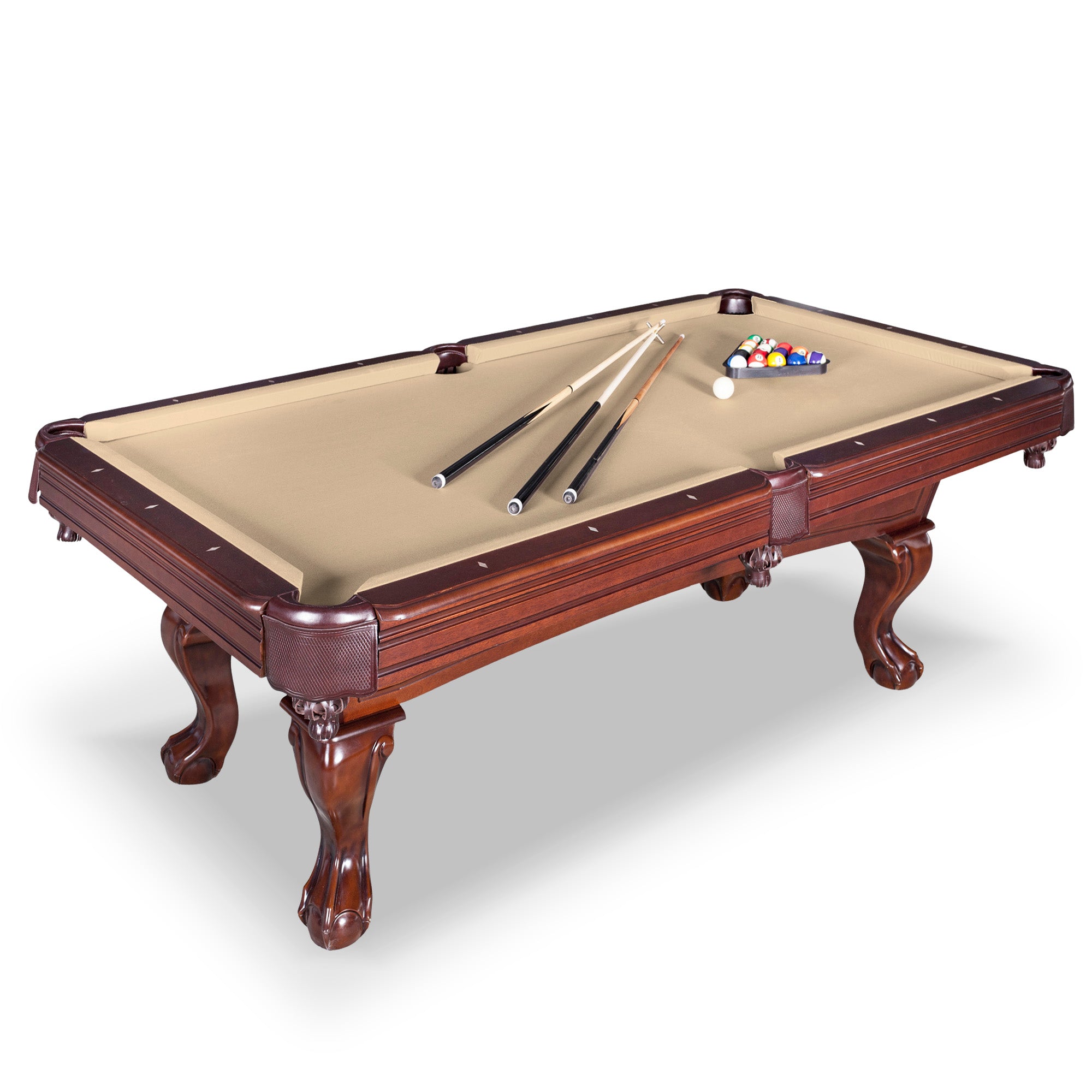 Augusta 8 ft Pool Table – Walnut Finish with Camel Felt