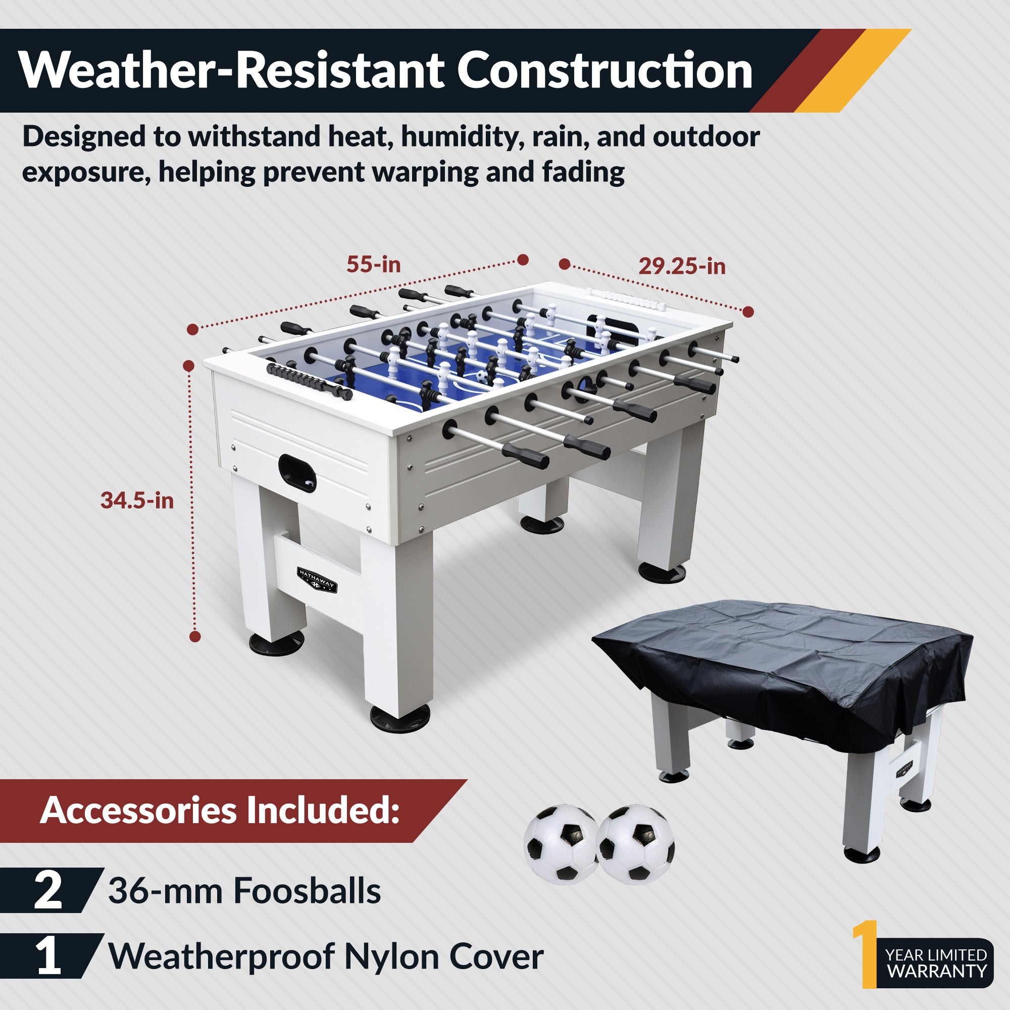 Highlander 55” Outdoor Foosball Table
