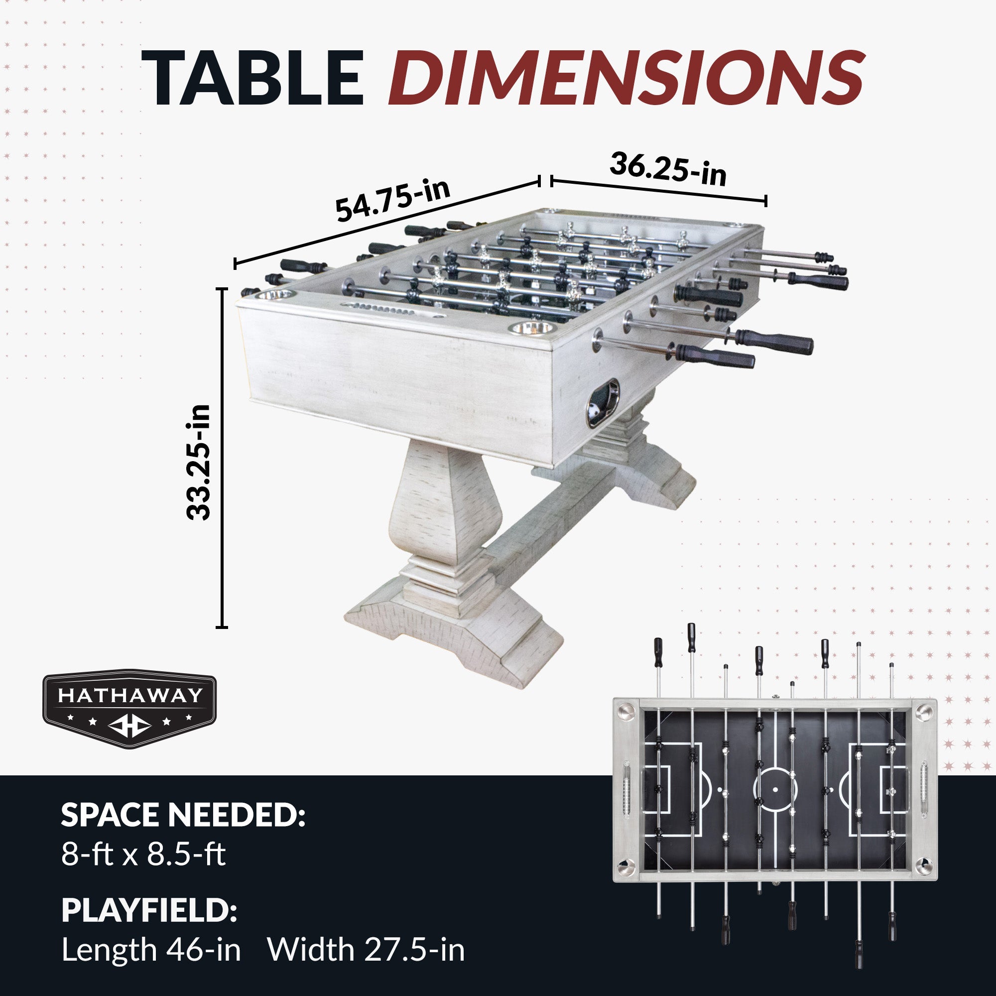 Montecito 55” Foosball Table – Driftwood Finish
