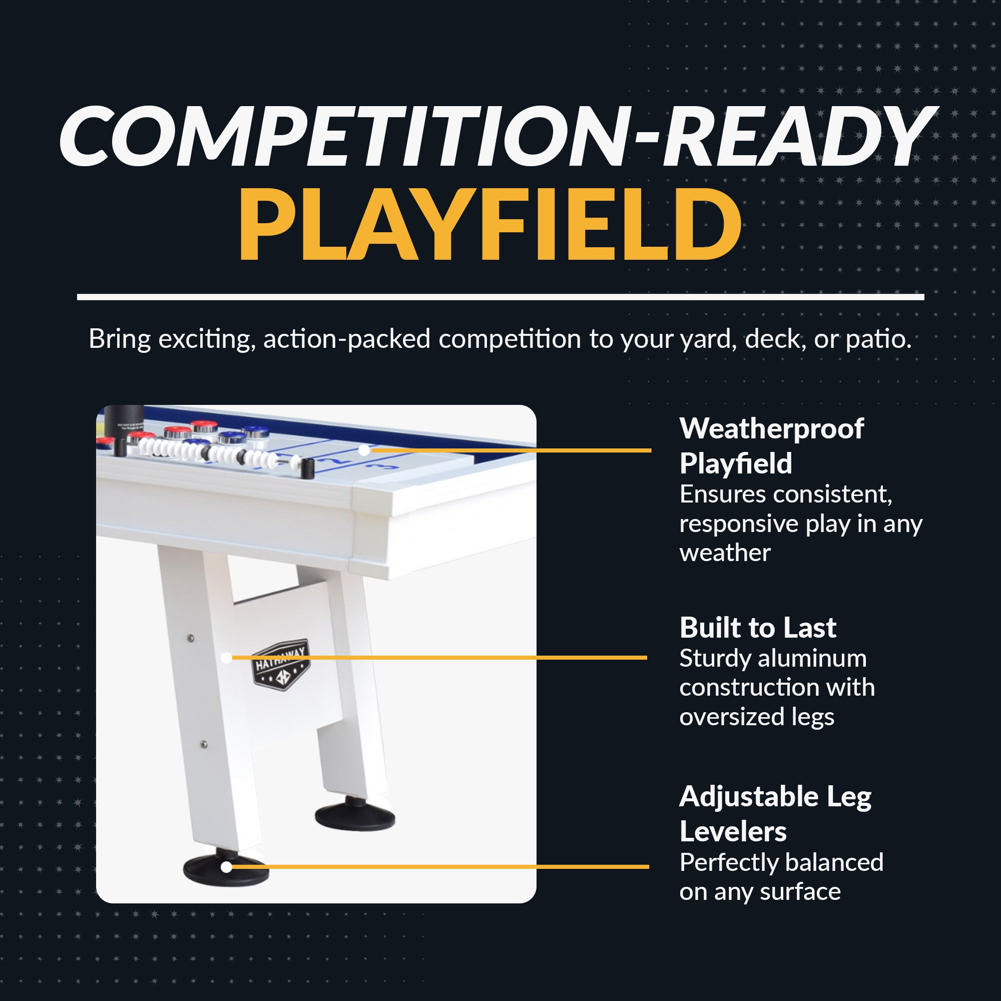 Crestline 12 ft Outdoor Shuffleboard Table – White Finish