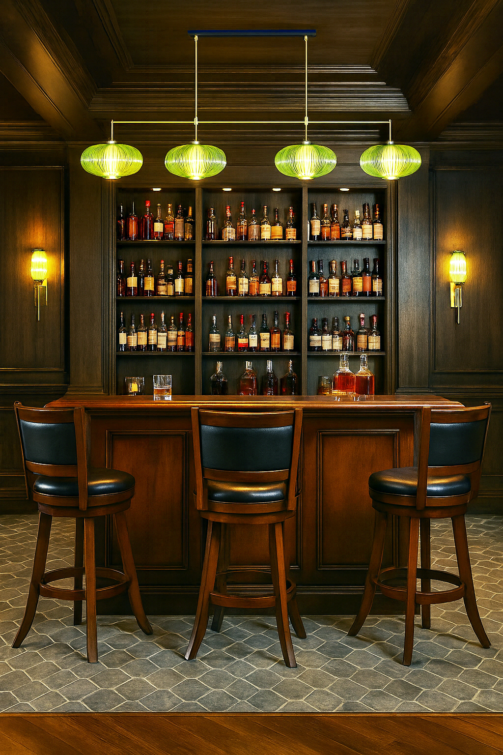 72" English Pub Style Bar