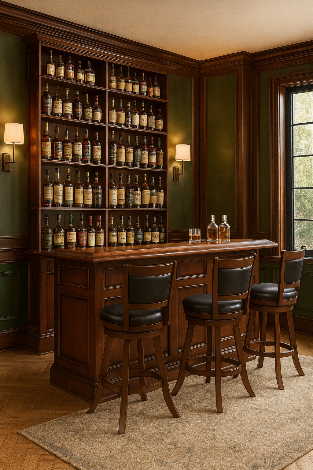 84" English Pub Style Bar