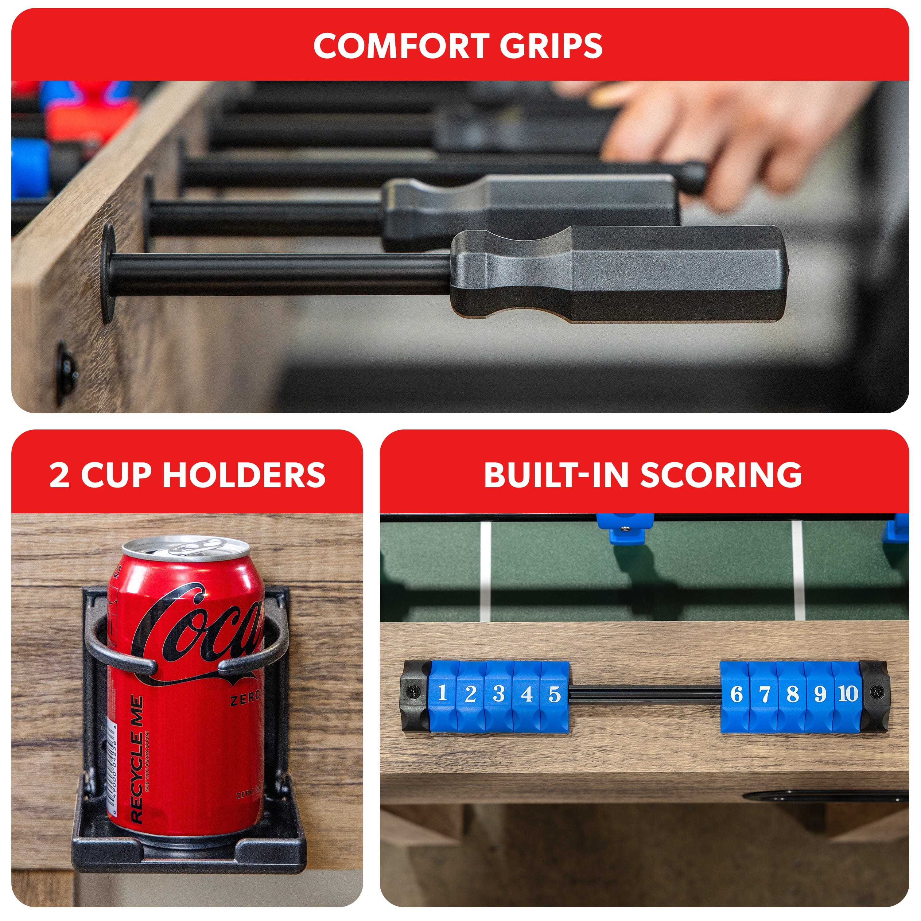 GoSports 54 Inch Full Size Foosball Table - Professional-Grade Game Table for Home