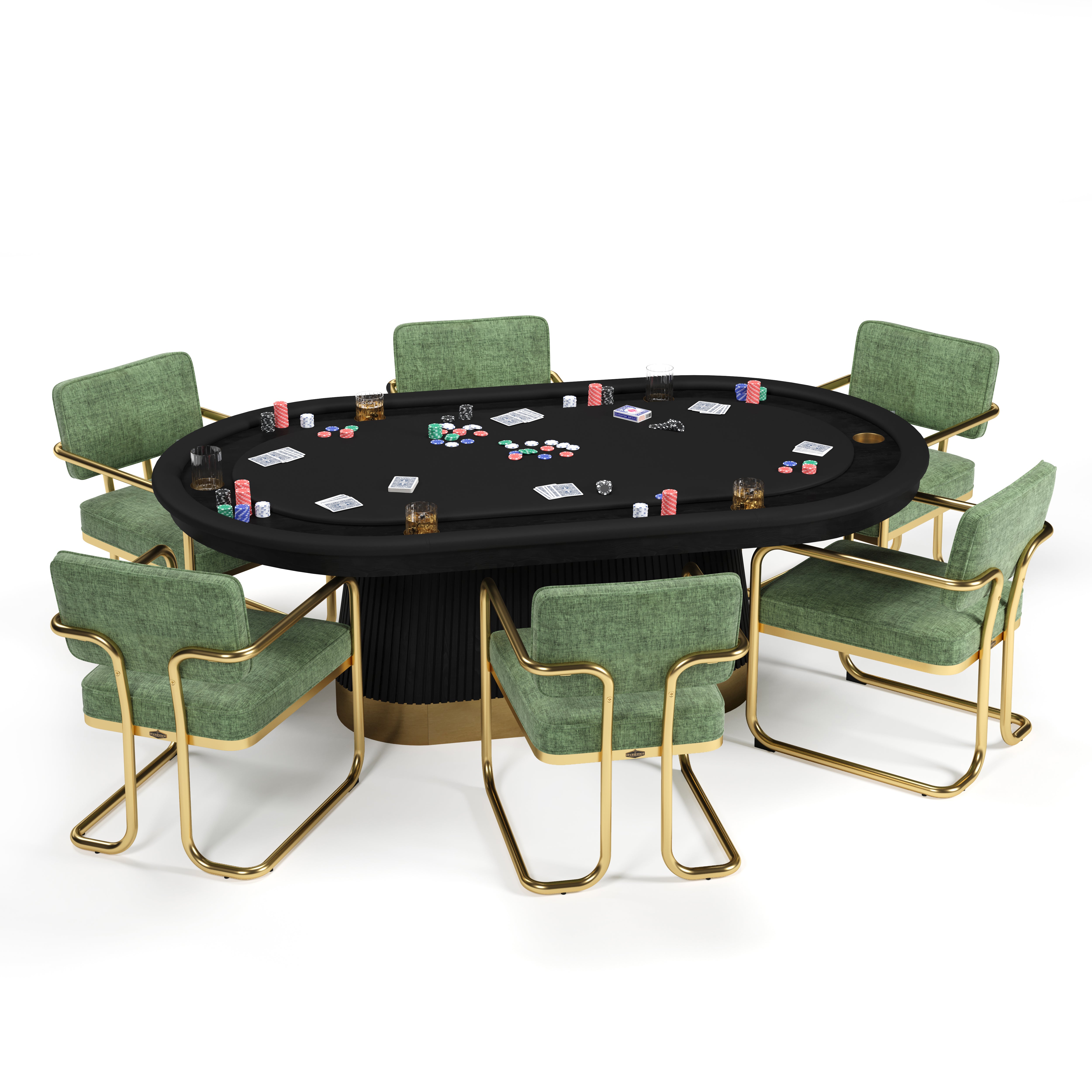 Ram Game Room Prohibition Texas Hold'em 80" Poker Table