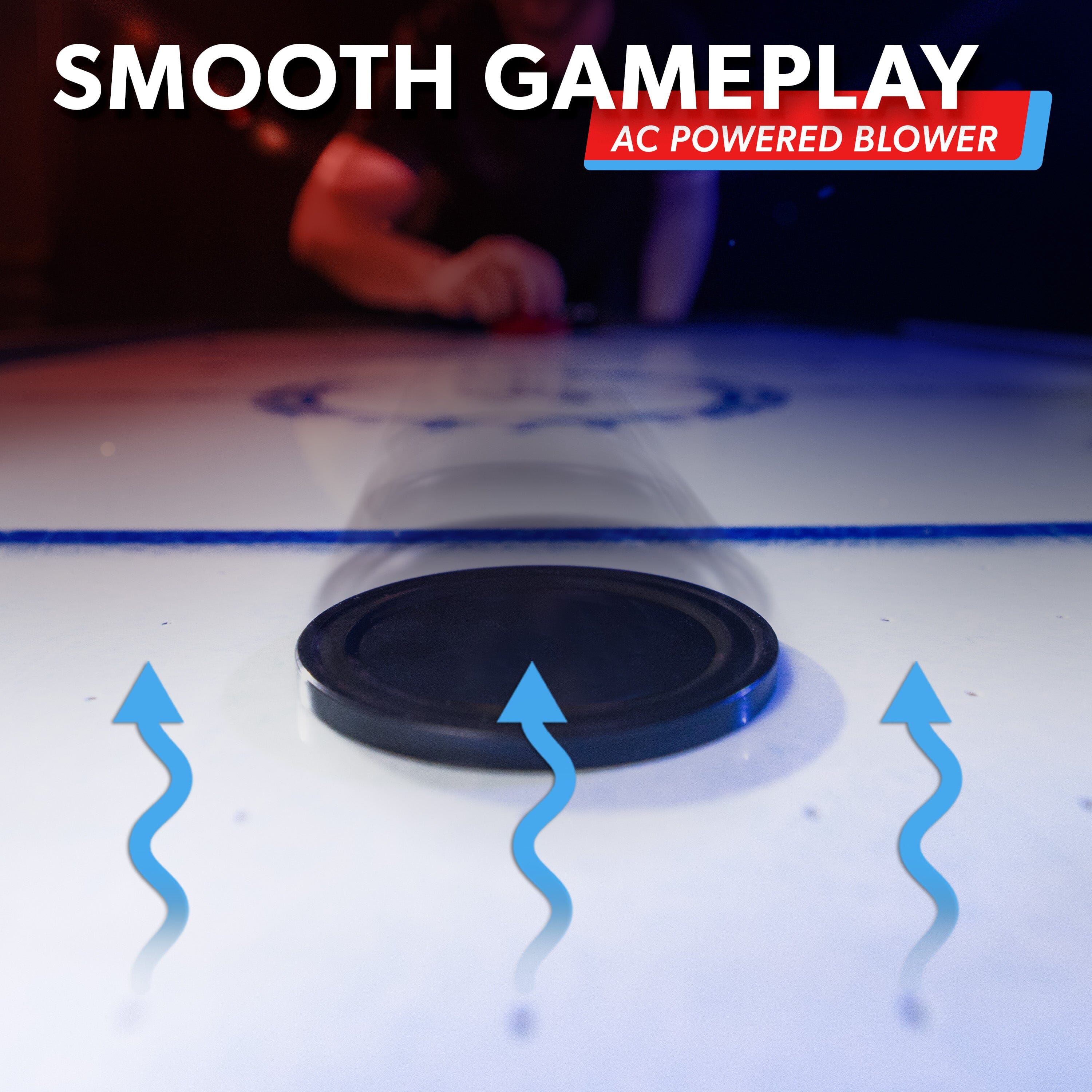 GoSports 54 Inch Air Hockey Arcade Table for Kids & Adults - Oak or Black