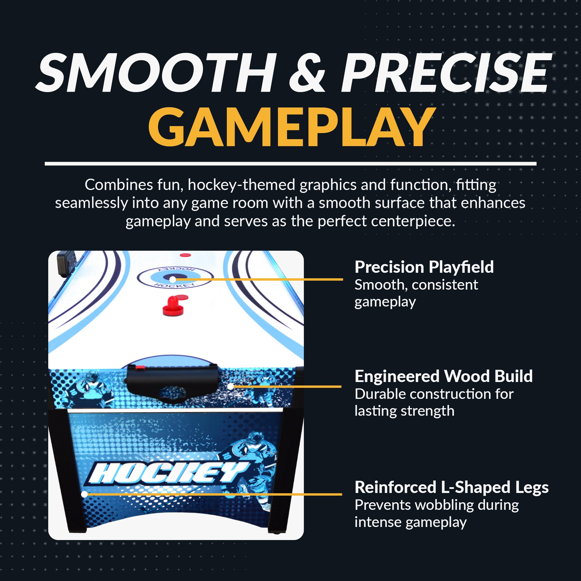 Enforcer 66” Air Hockey Table with LED Scoring