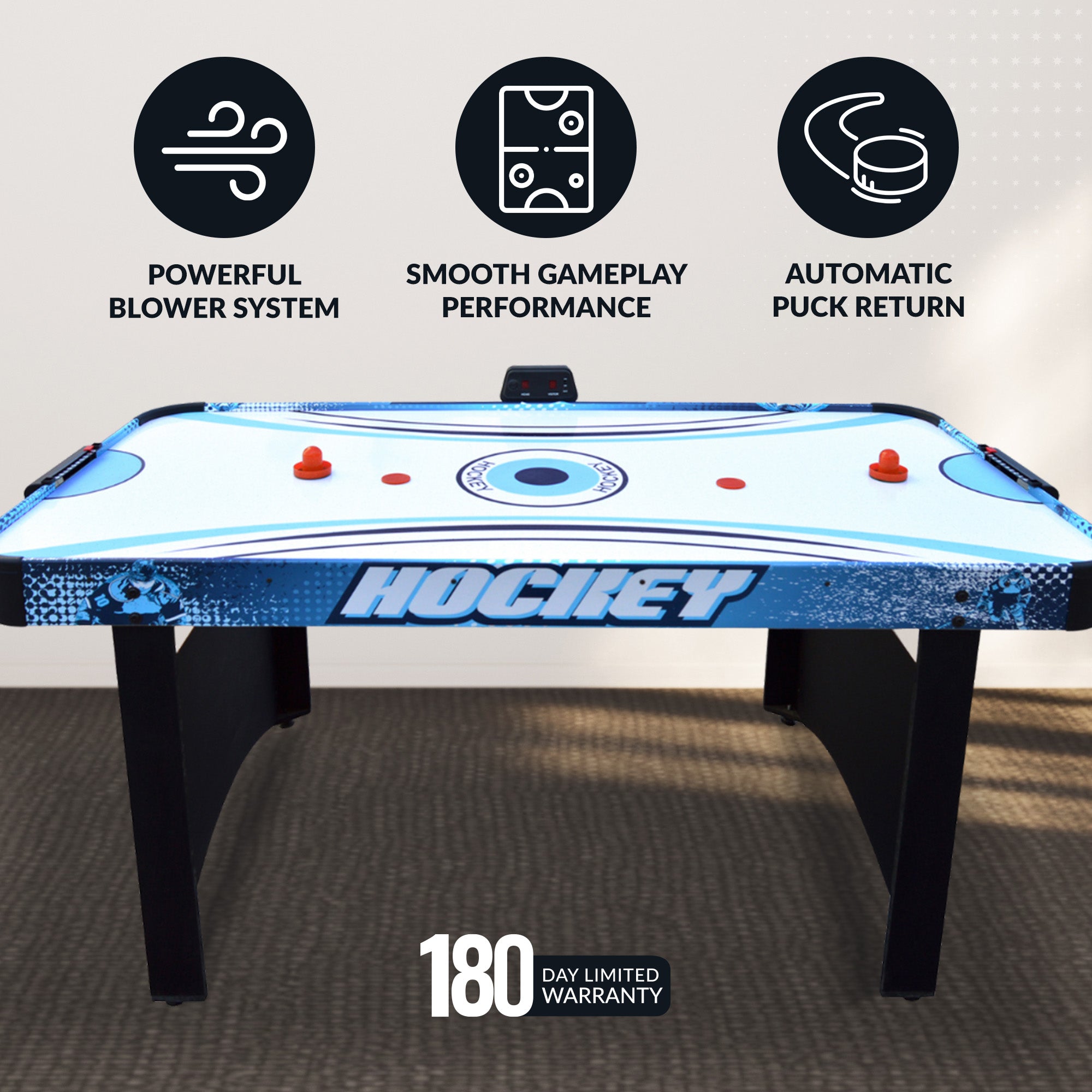 Enforcer 66” Air Hockey Table with LED Scoring