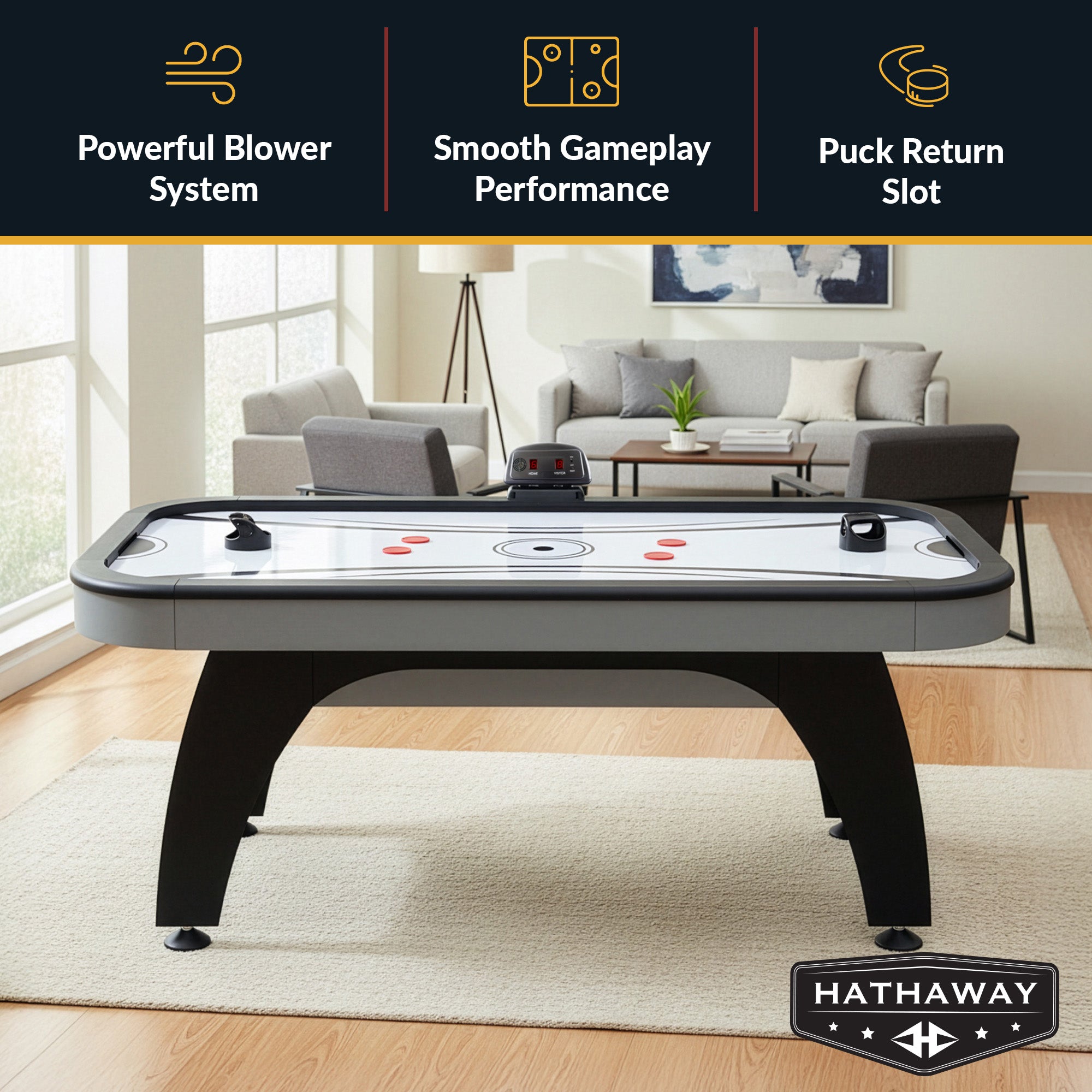 Silverstreak 72” Air Hockey Table with LED Scoring