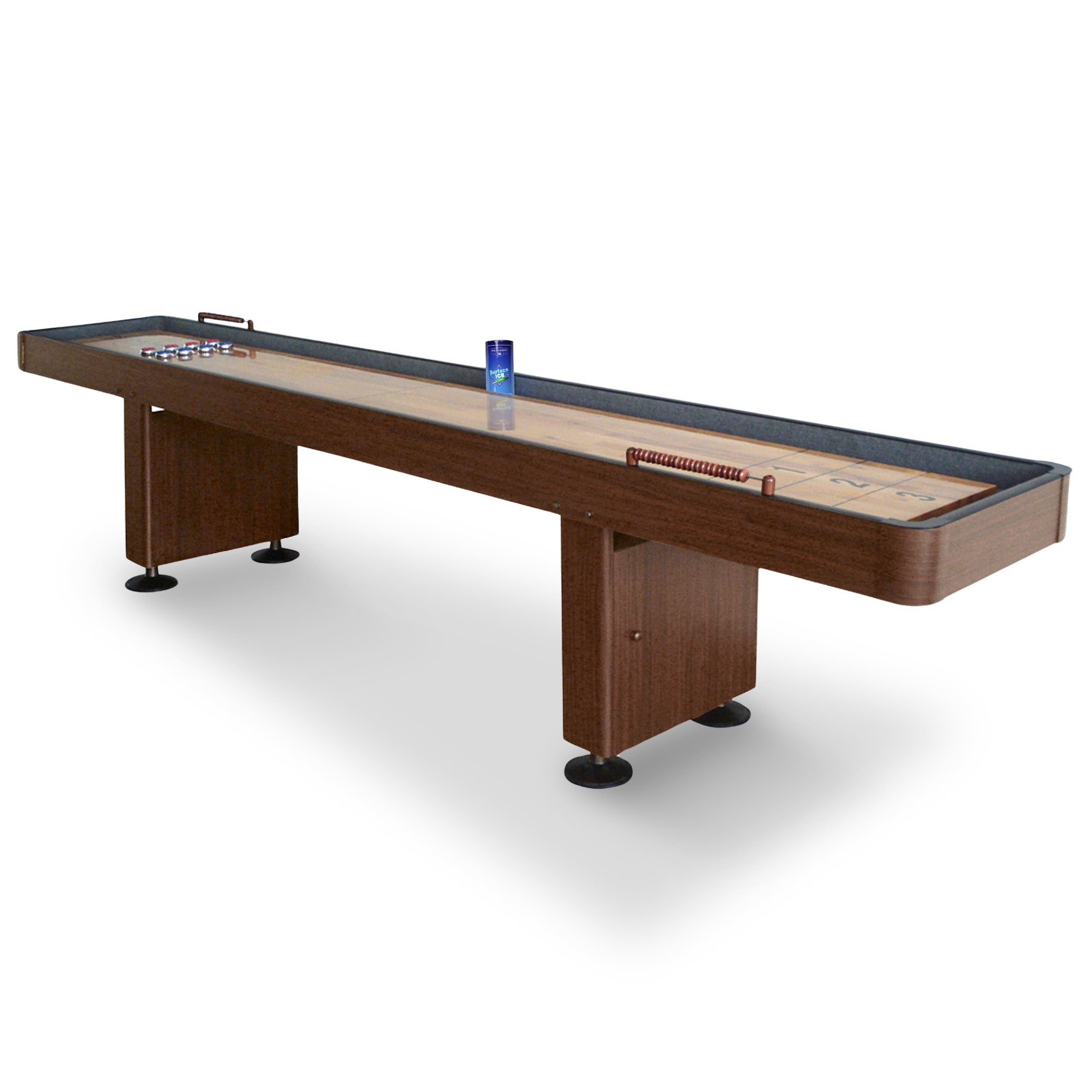 Challenger 12 ft Shuffleboard Table – Walnut Finish