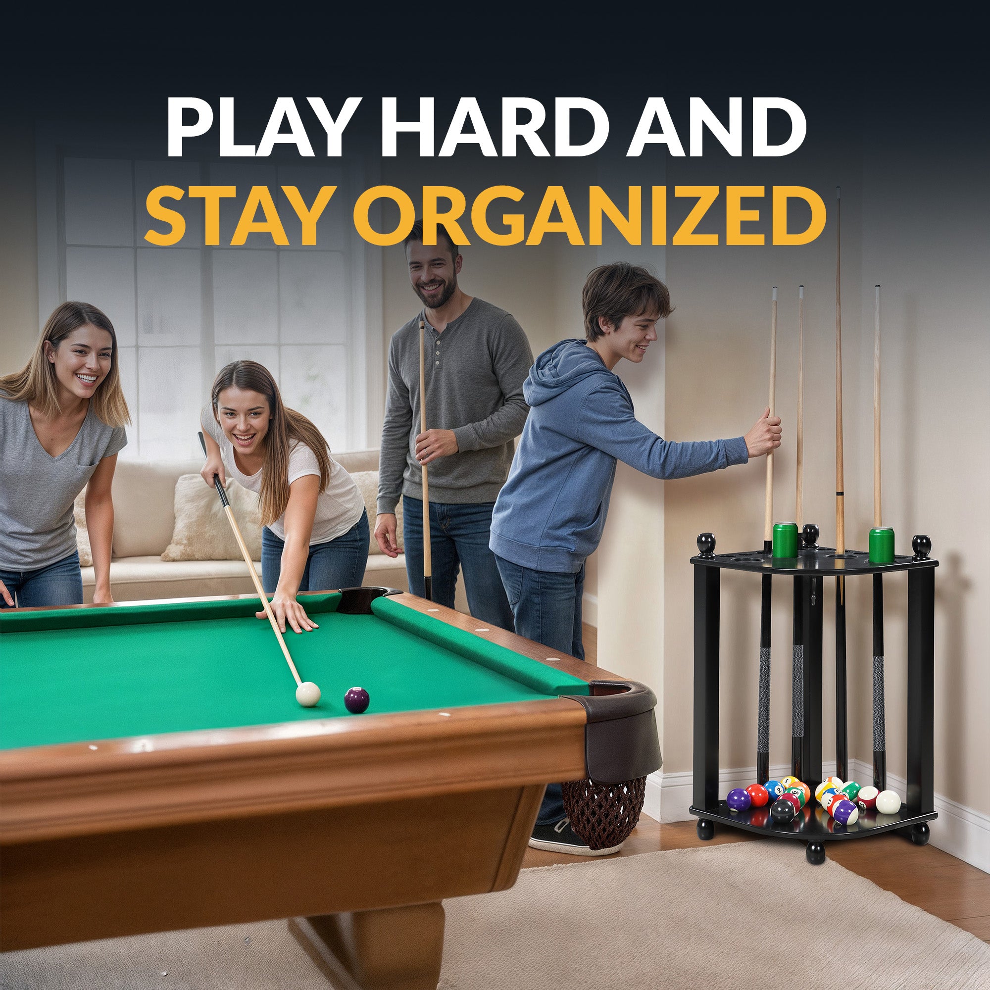 Regent 28" Corner Floor Billiard Cue Rack