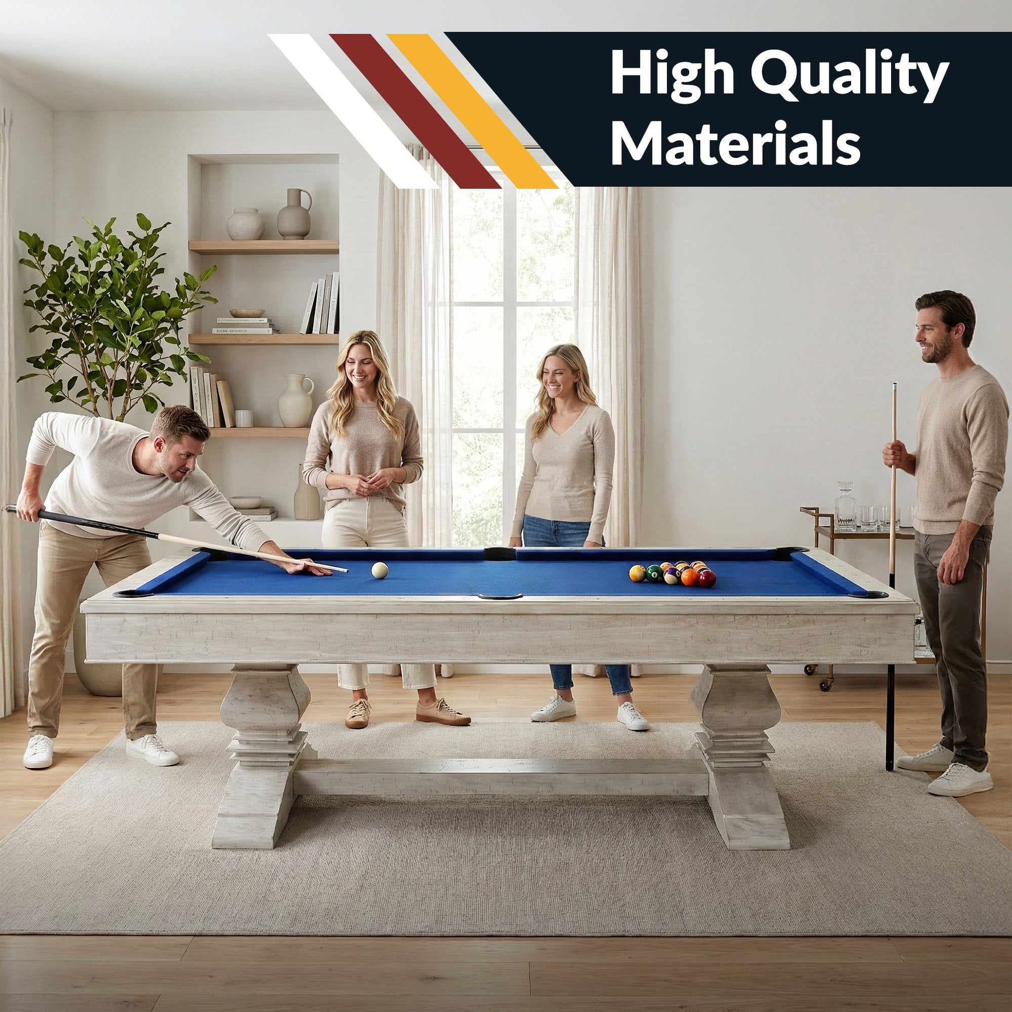 Montecito 8 ft Pool Table – Driftwood Finish with Blue Felt