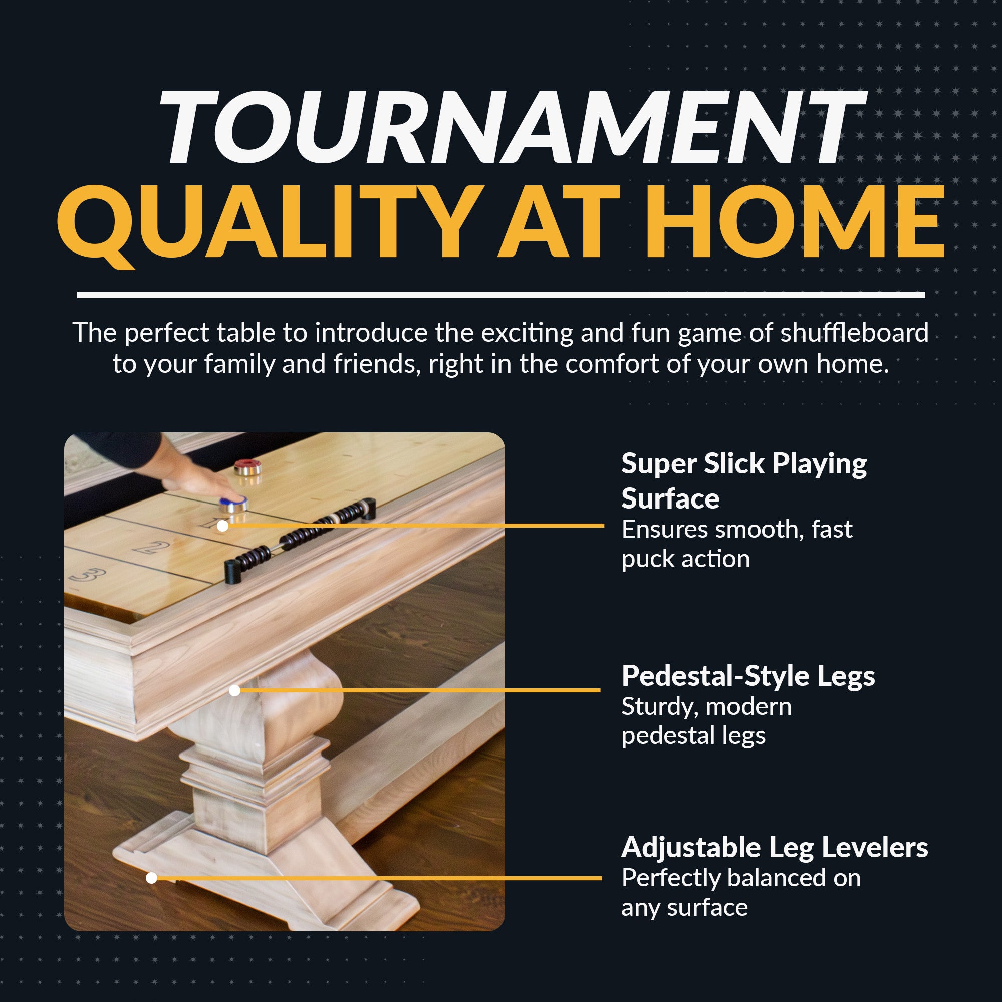 Montecito 12 ft Shuffleboard Table – Driftwood Finish