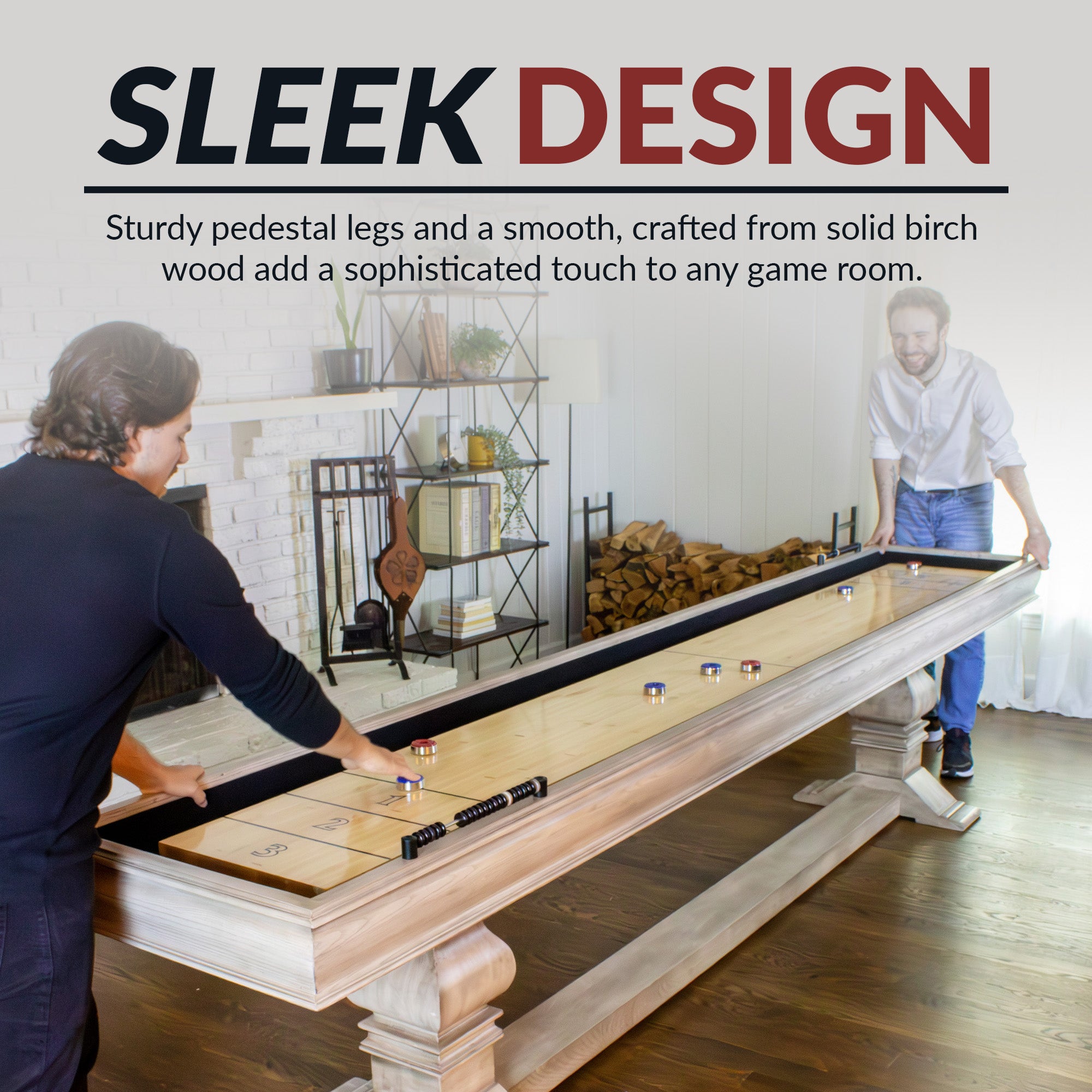 Montecito 12 ft Shuffleboard Table – Driftwood Finish