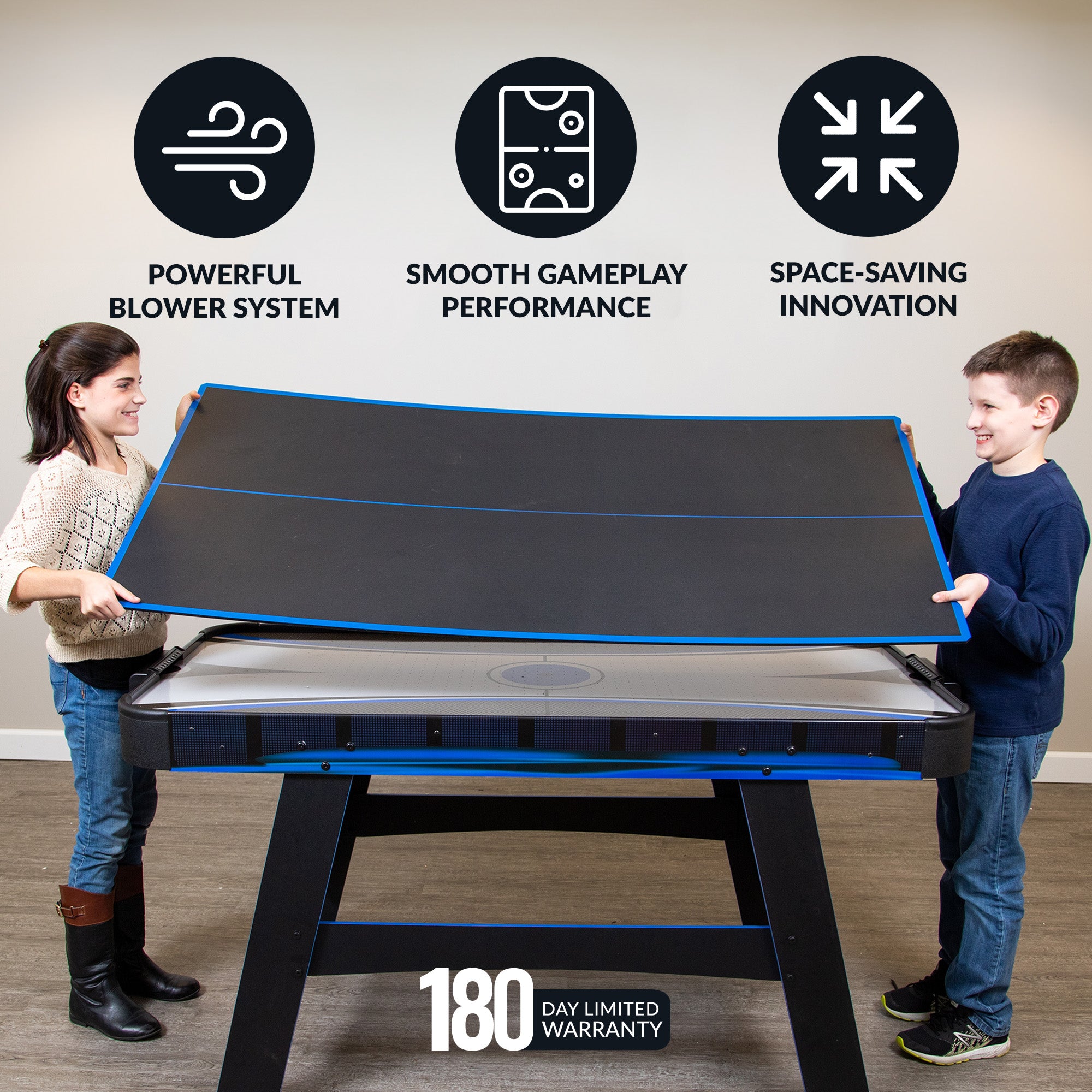 Bandit 60-in Air Hockey Table with Table Tennis Top