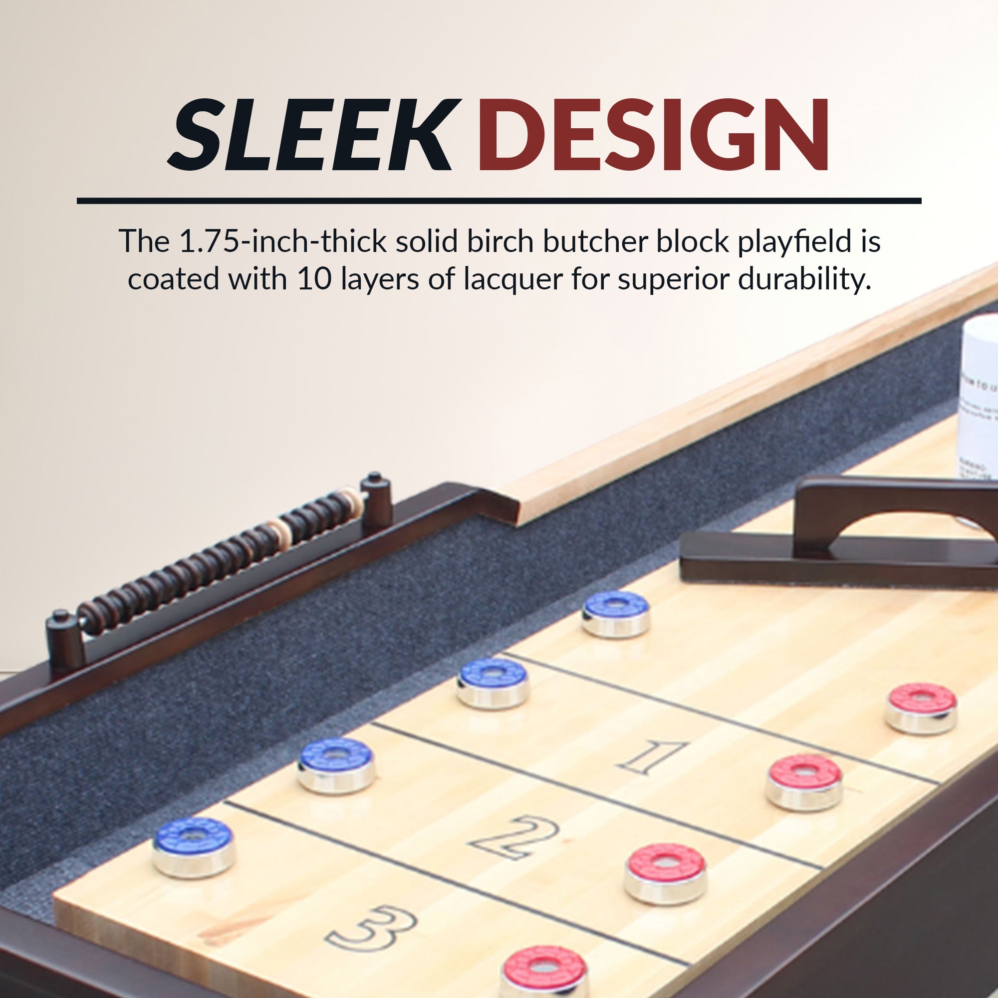 Merlot 9 ft Shuffleboard Table – Espresso Finish