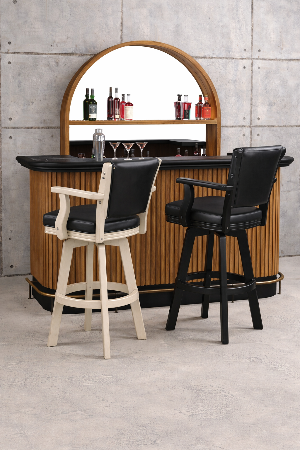 Backed Bar Stool with Arms