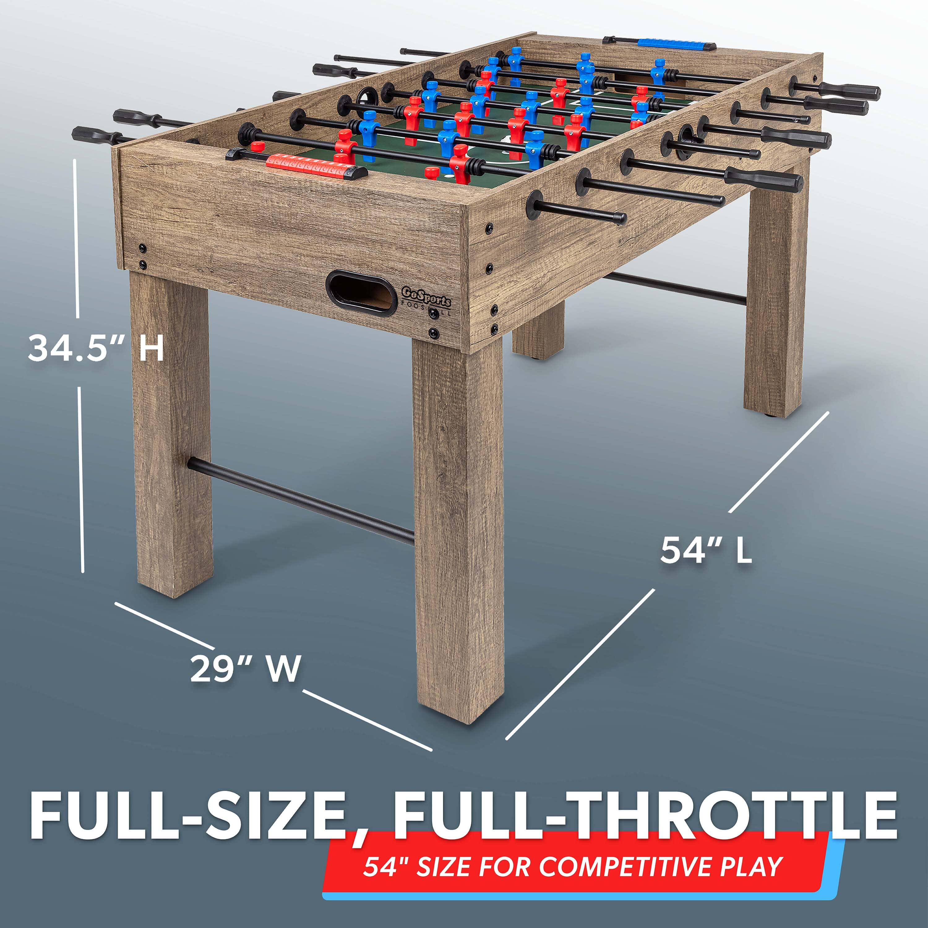 GoSports 54 Inch Full Size Foosball Table - Professional-Grade Game Table for Home