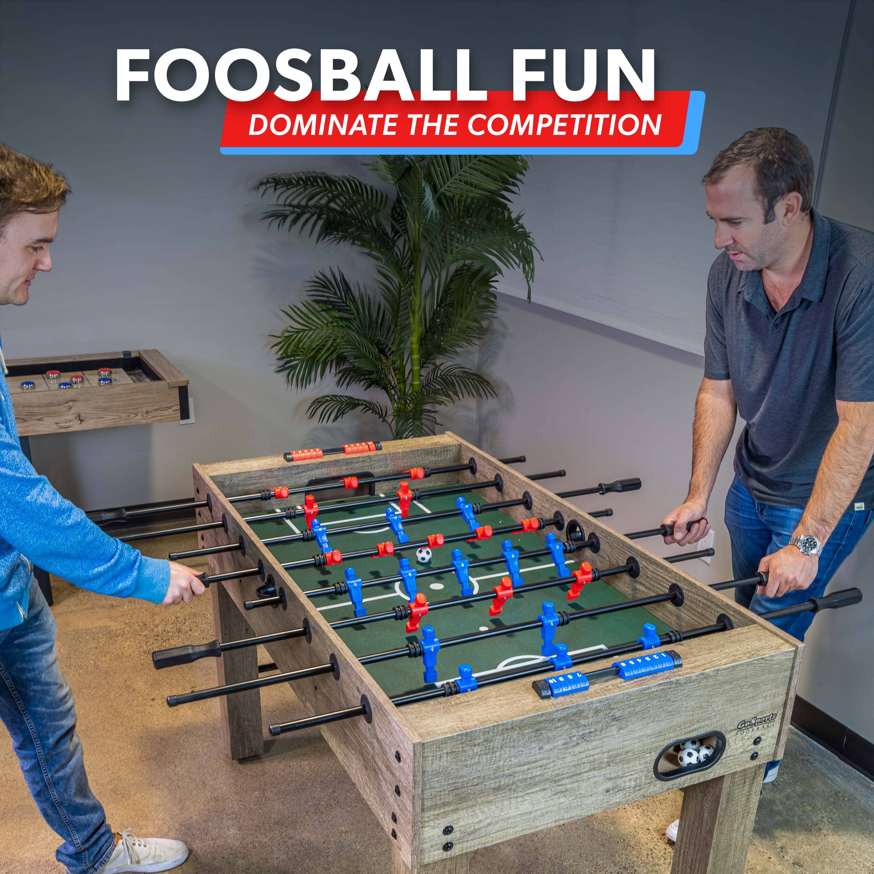 GoSports 54 Inch Full Size Foosball Table - Professional-Grade Game Table for Home