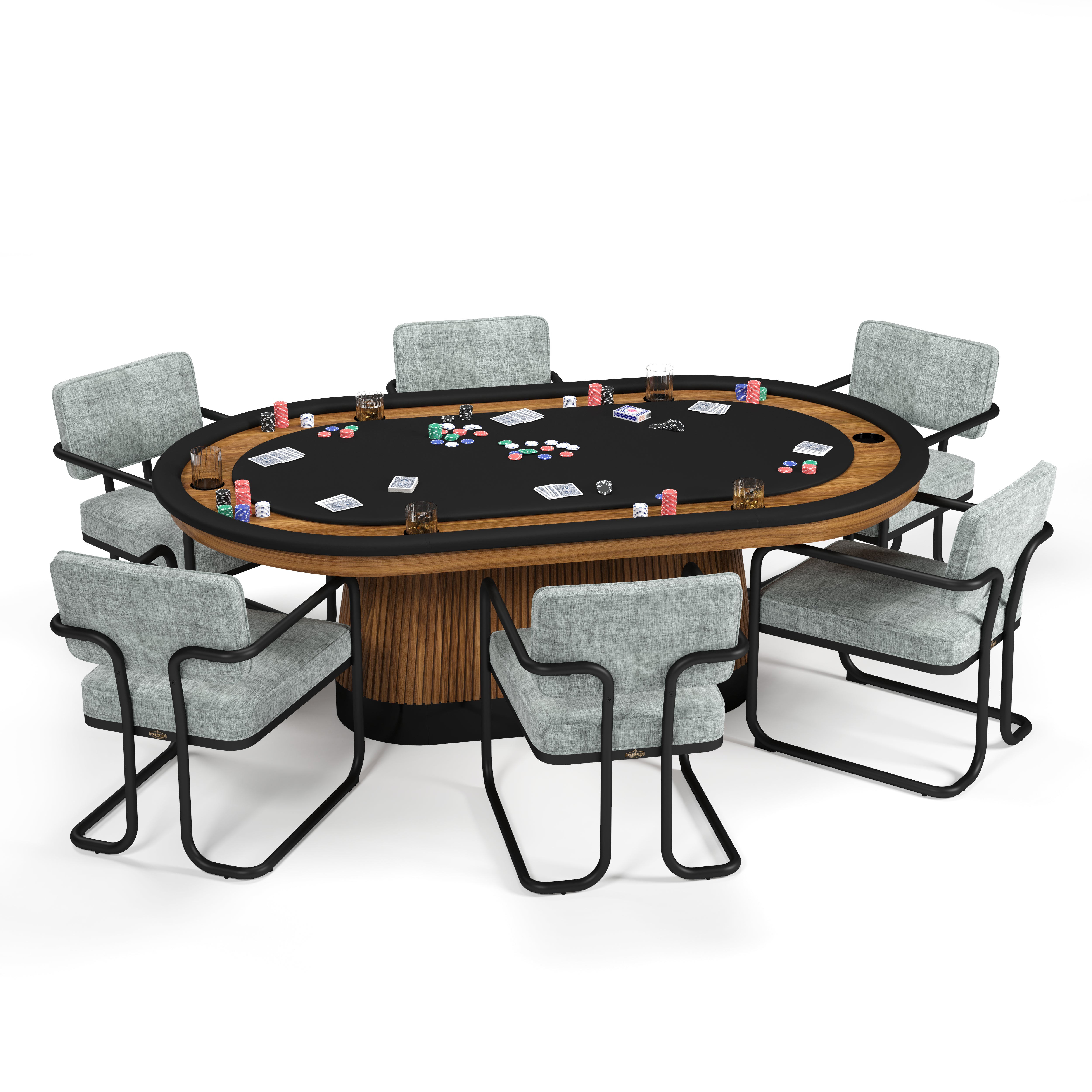 Ram Game Room Prohibition Texas Hold'em 80" Poker Table
