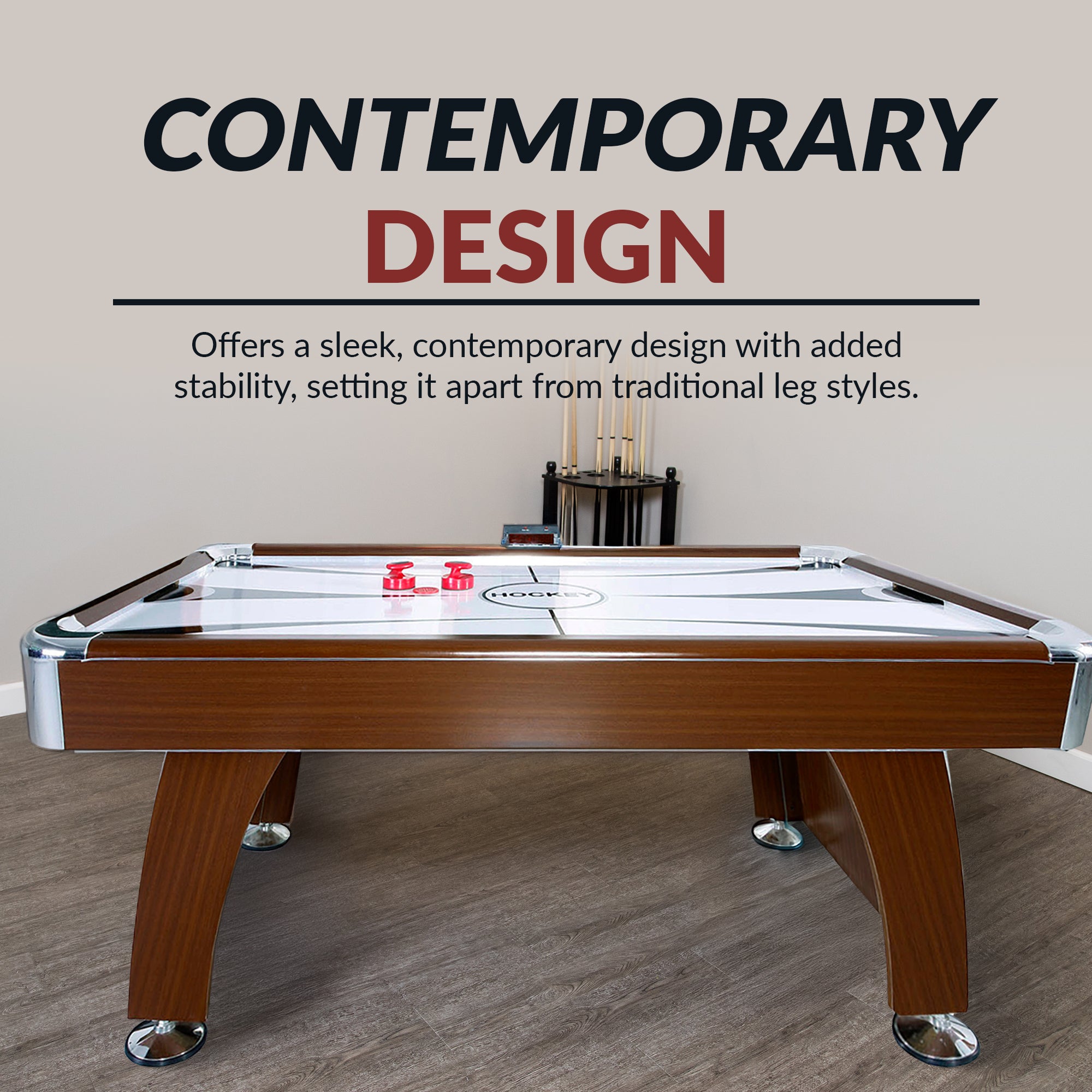 Brentwood 90” Air Hockey Table with LED Scoring & Sound