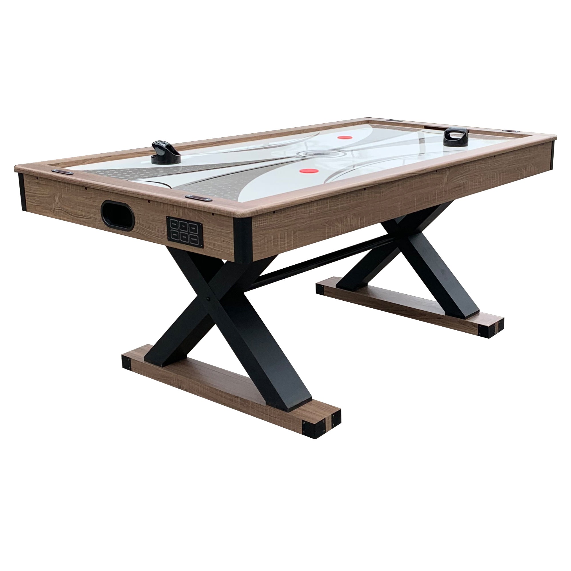 Excalibur 72” Air Hockey Table with LED Scoring & Table Tennis Top